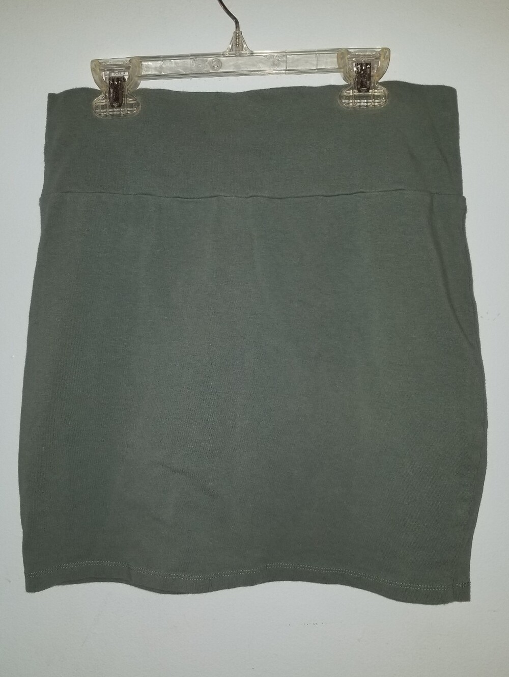 Charlotte Russe Women’s Olive Green Knit Stretch Pencil Mini Skirt XL
